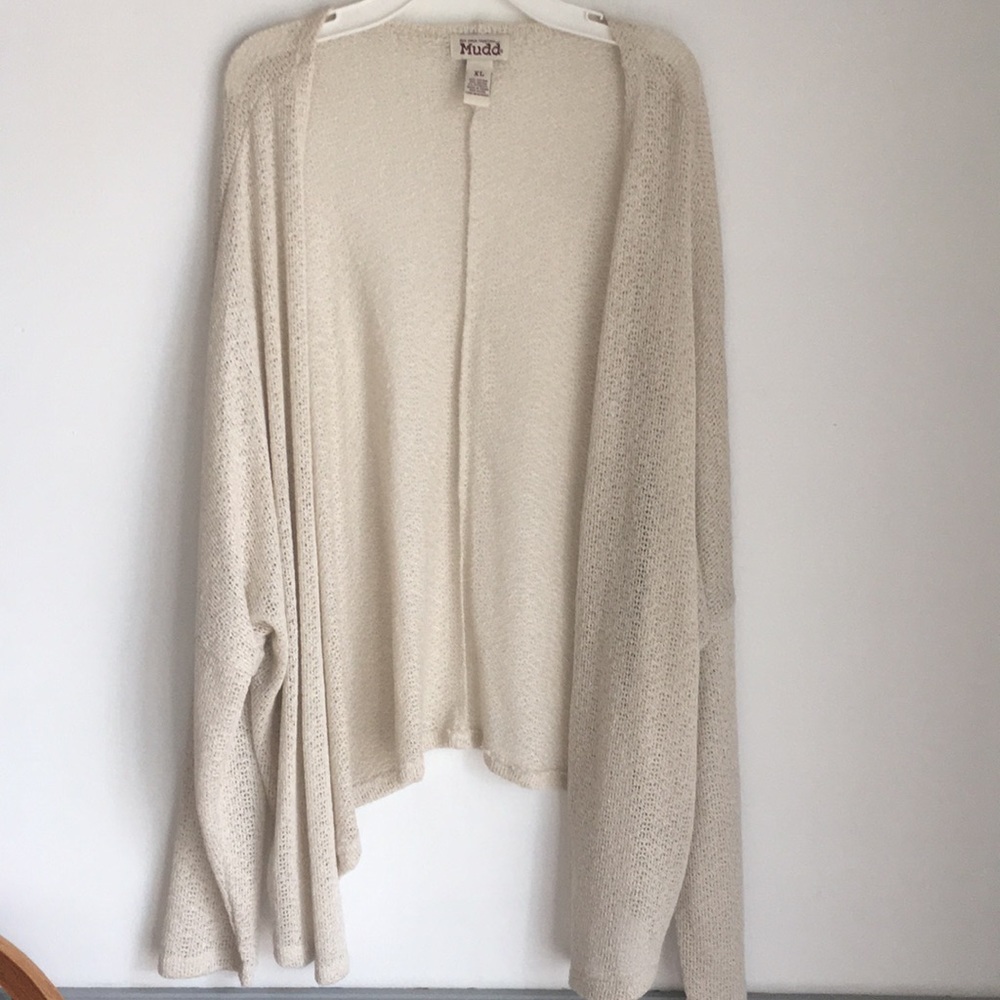 Women's Mudd Long Sleeve Cardigan - Beige
